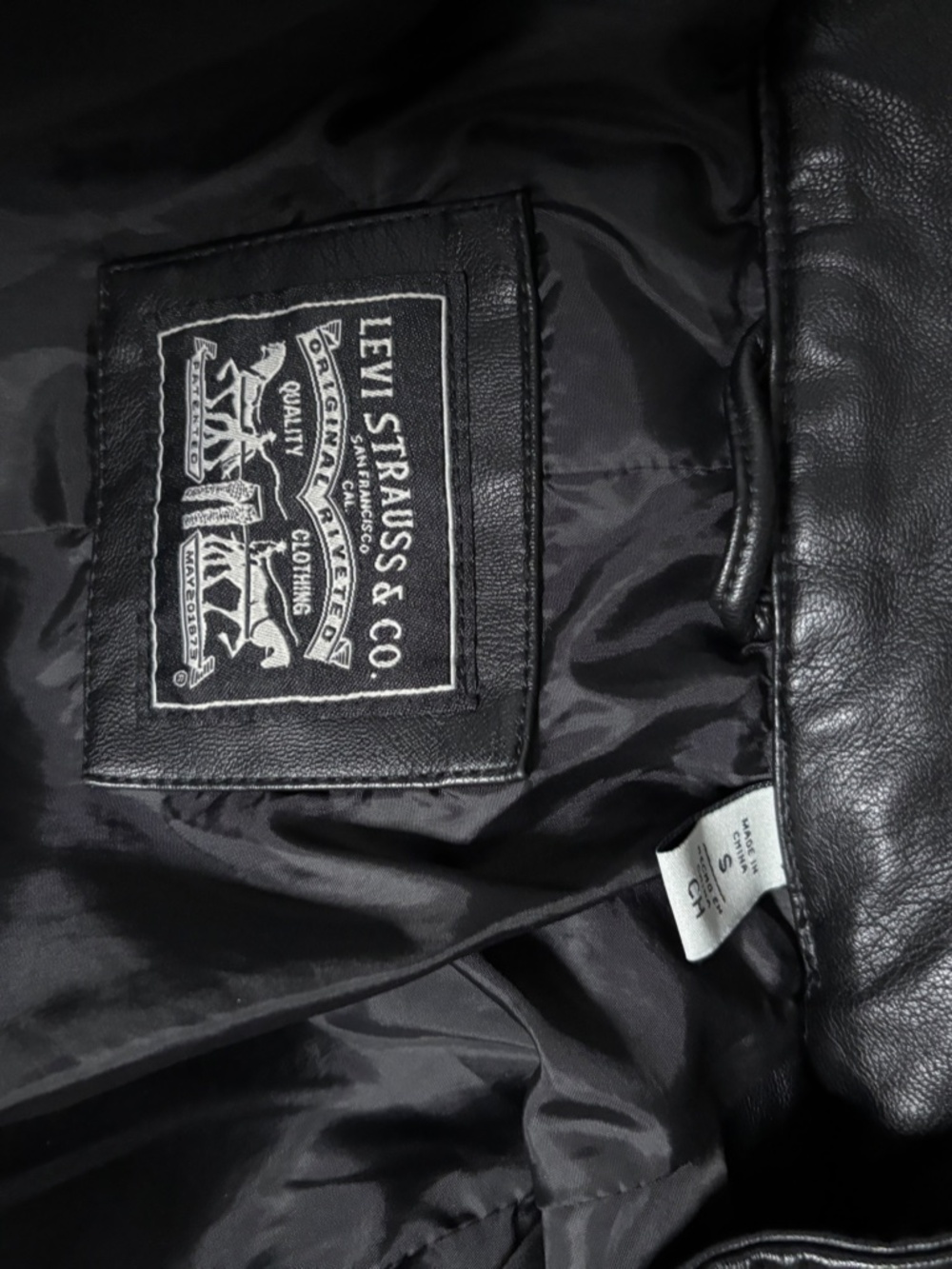Levi Faux Leather Racer Jacket - Picture 4 of 4
